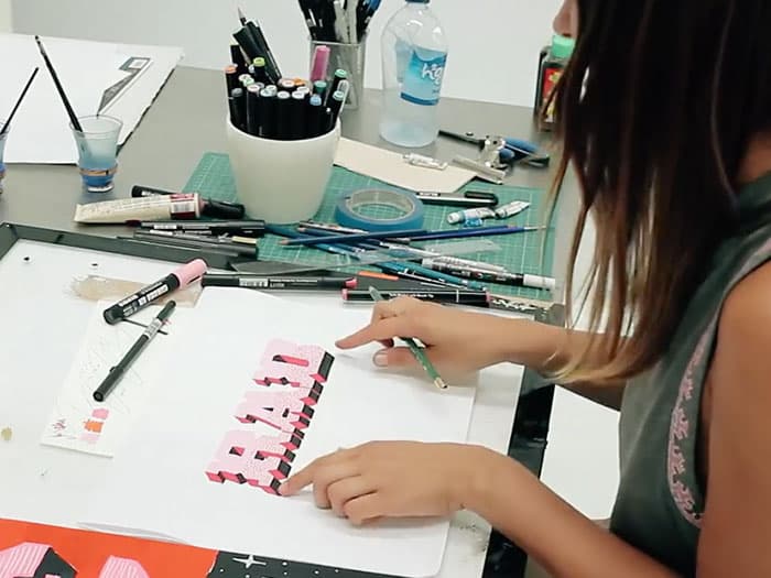 Gemma O'Brien Teaches You Block Lettering Techniques in Volcom's "School Of Cool" Tutorial