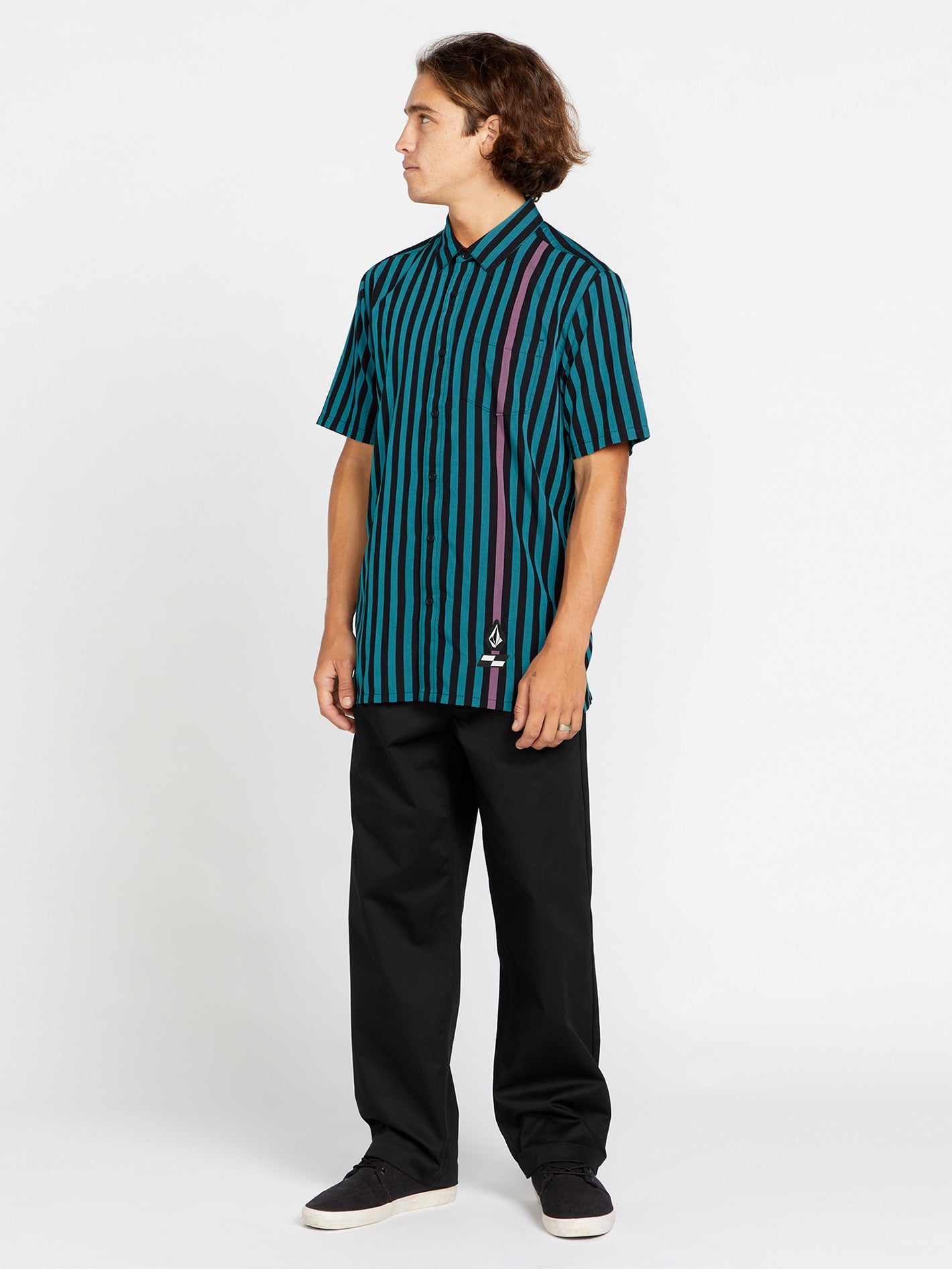 Schroff X Volcom Stripe Short Sleeve Shirt