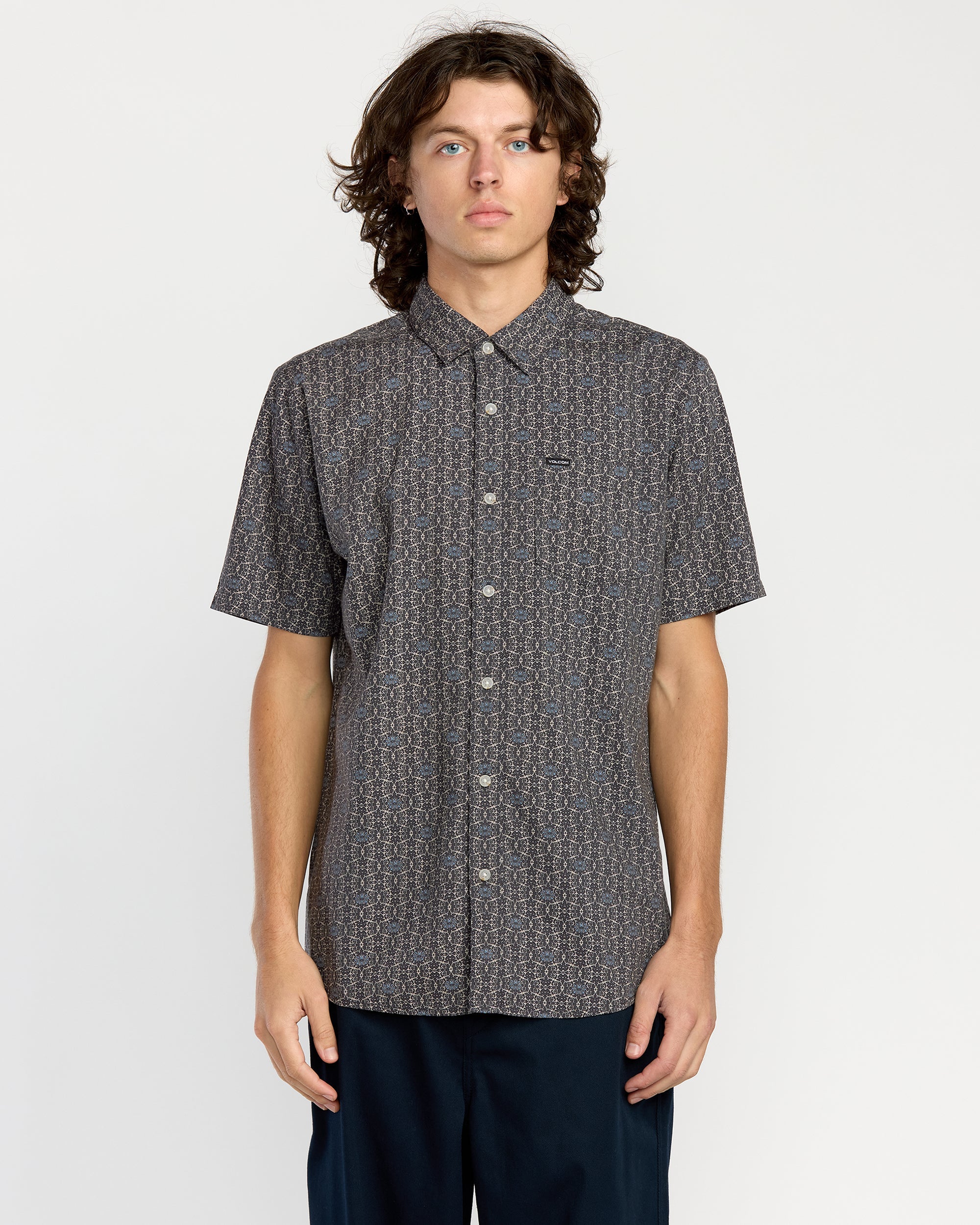 Mens Scaler Stone Woven Short Sleeve Shirt
