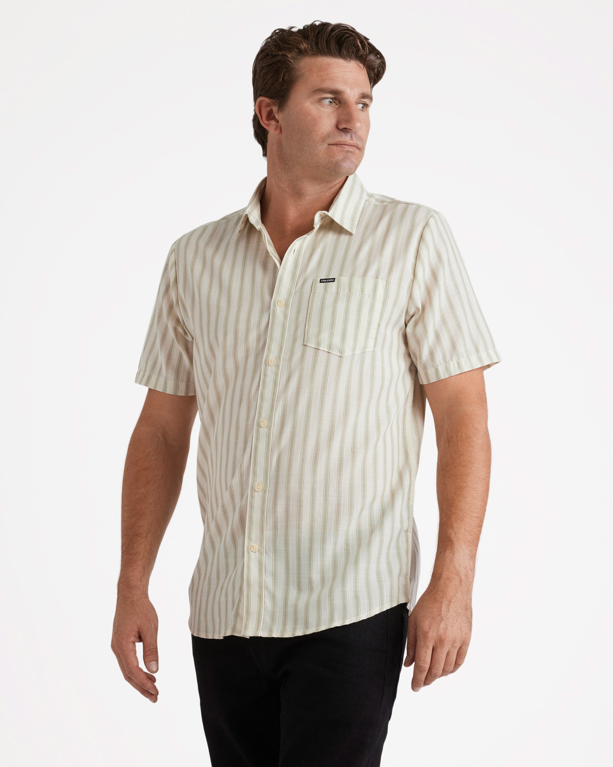 Arvostripe Women Short Sleeve Shirt