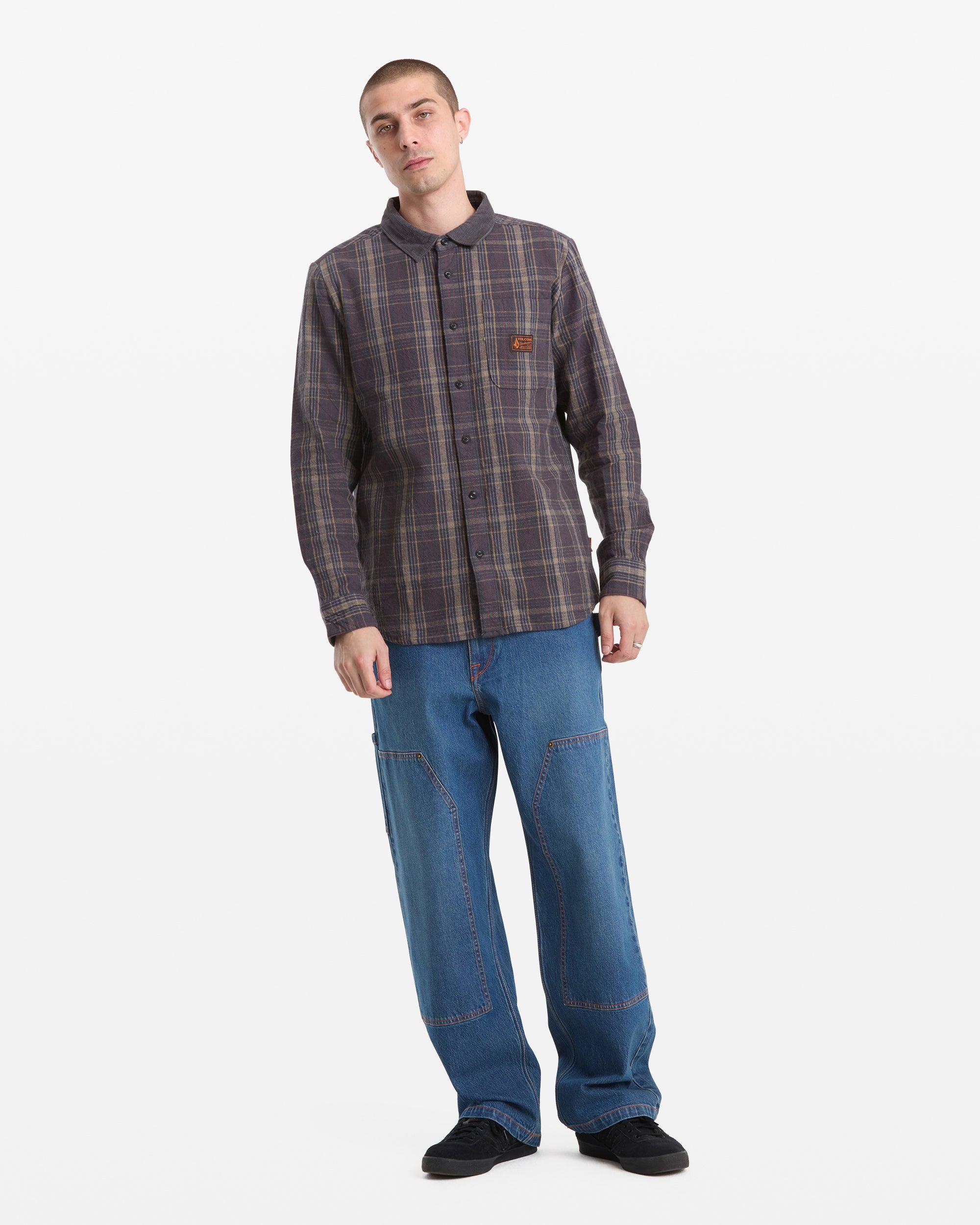 Mens Workwear Stonevise Plaid Long Sleeve Shirt