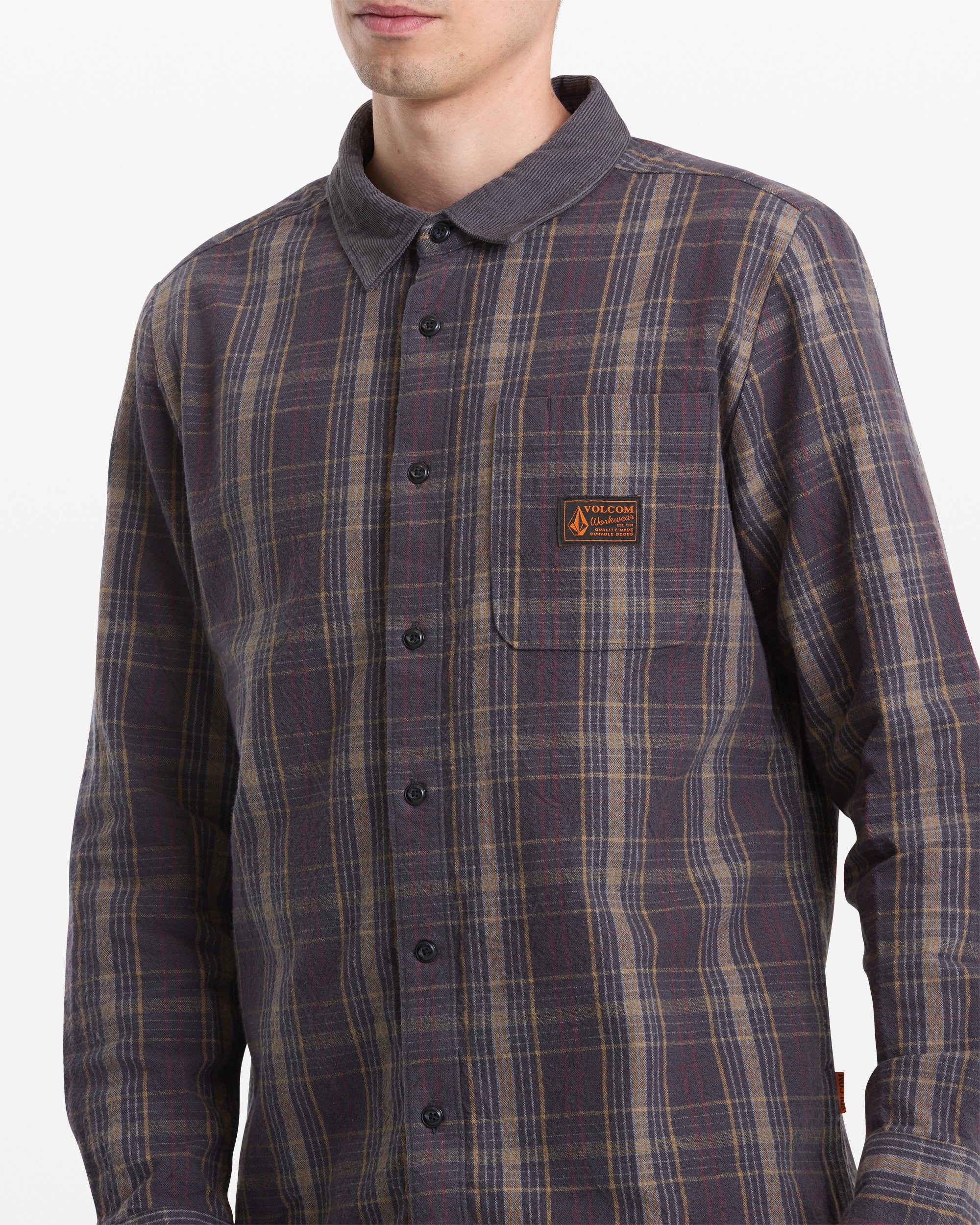Mens Workwear Stonevise Plaid Long Sleeve Shirt