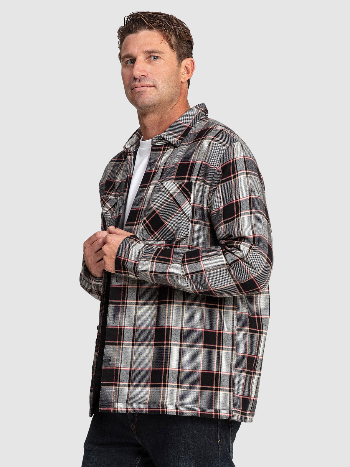 Brickstone Lined Flannel Long Sleeve Shirt - Dirty White