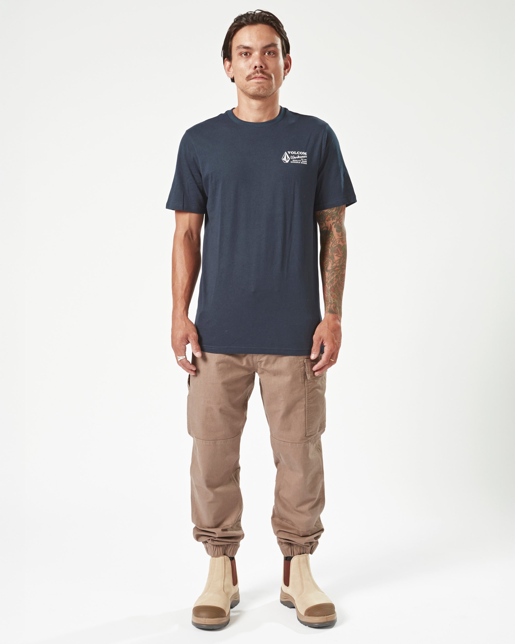 Mens Volcom Workwear Caliper Cuffed Pant