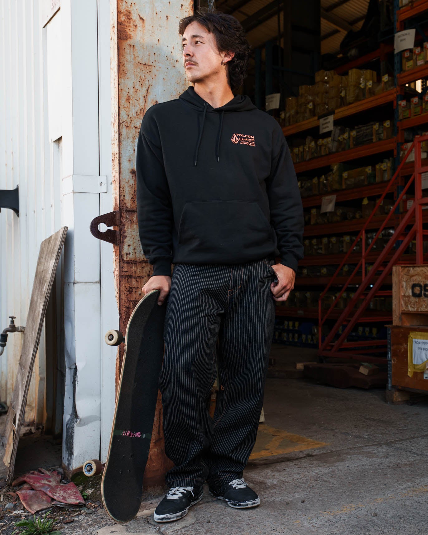 Mens Volcom Workwear Pullover Fleece