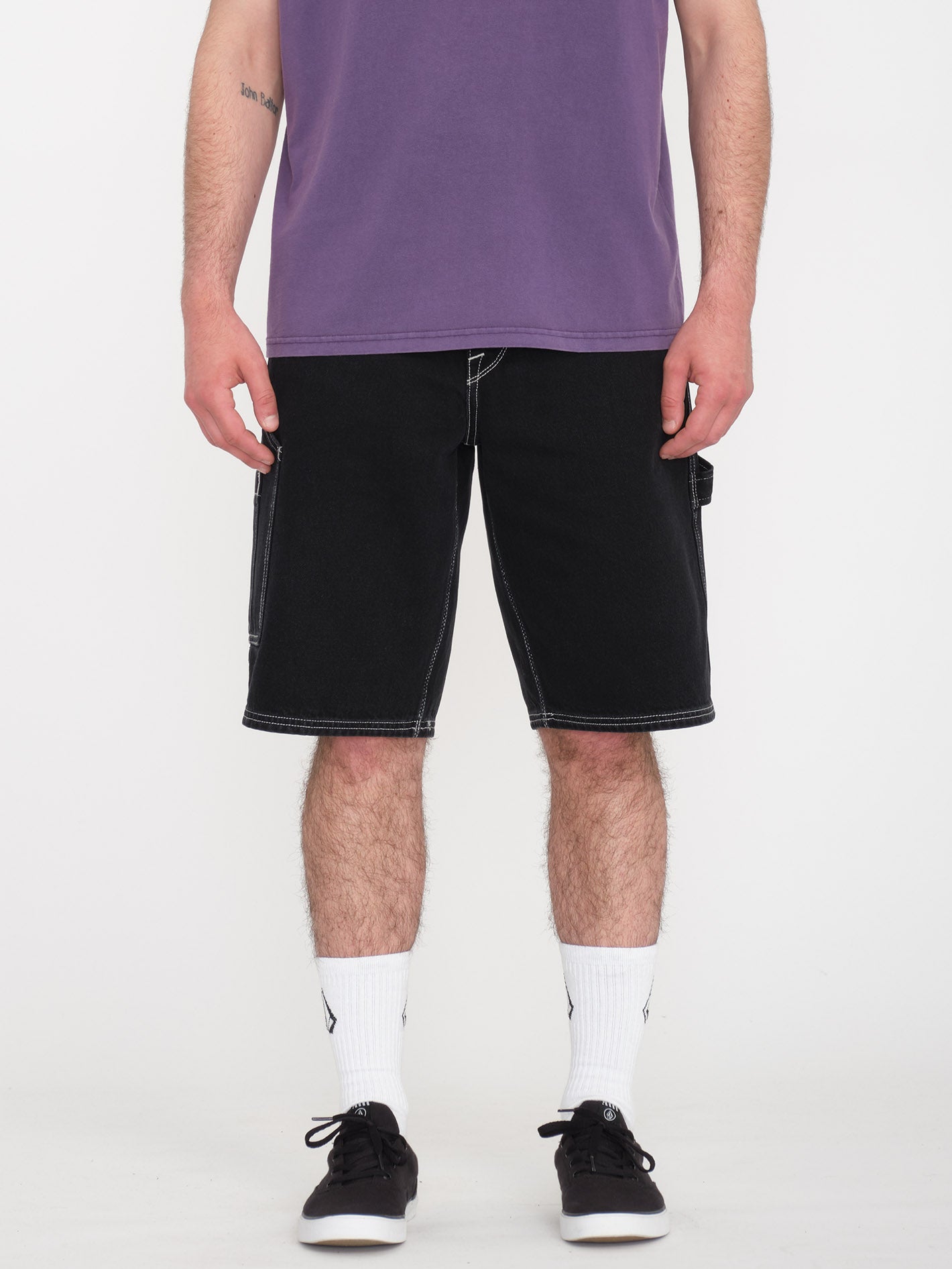 Labored Denim Utility Short