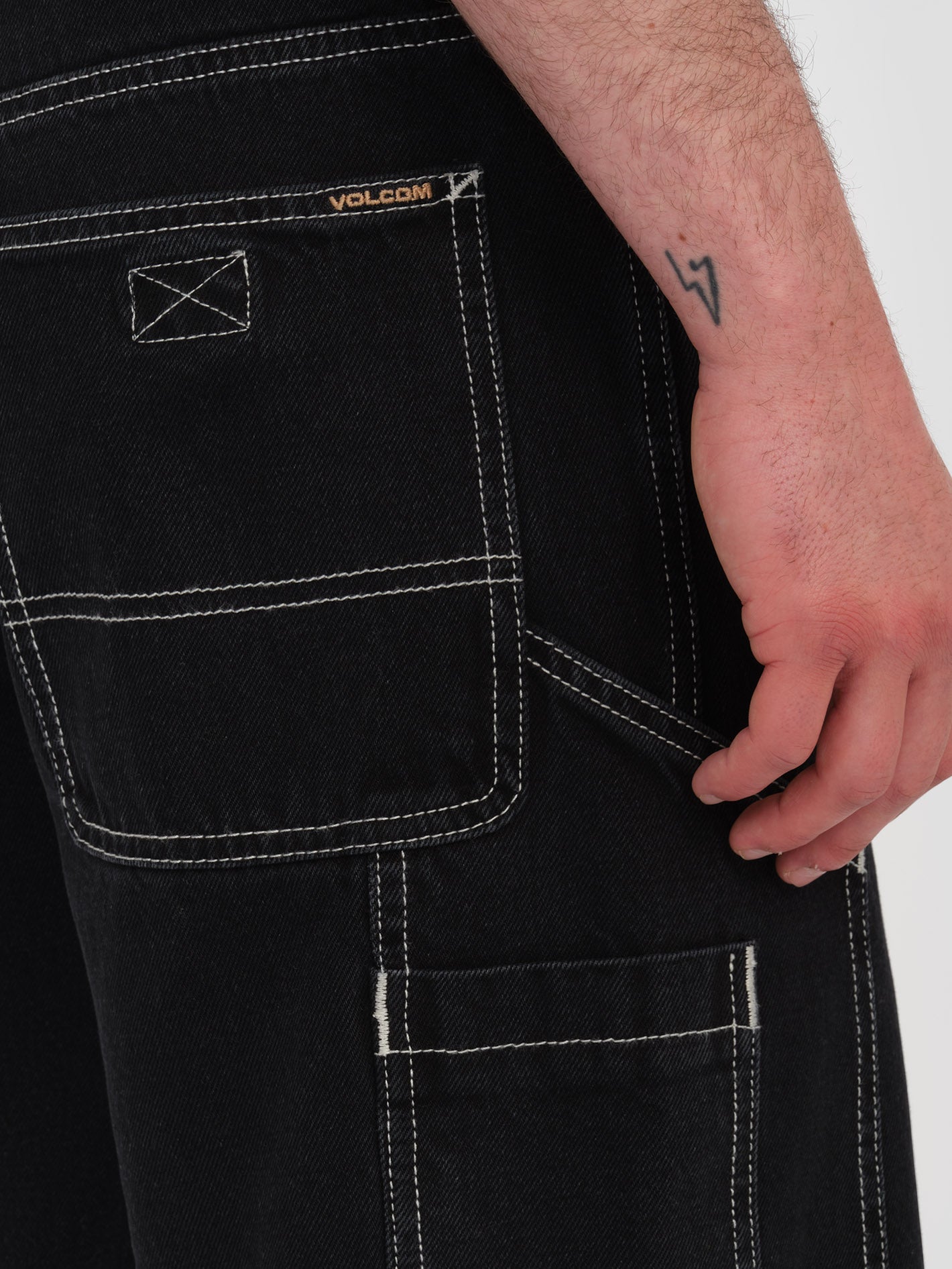 Labored Denim Utility Short