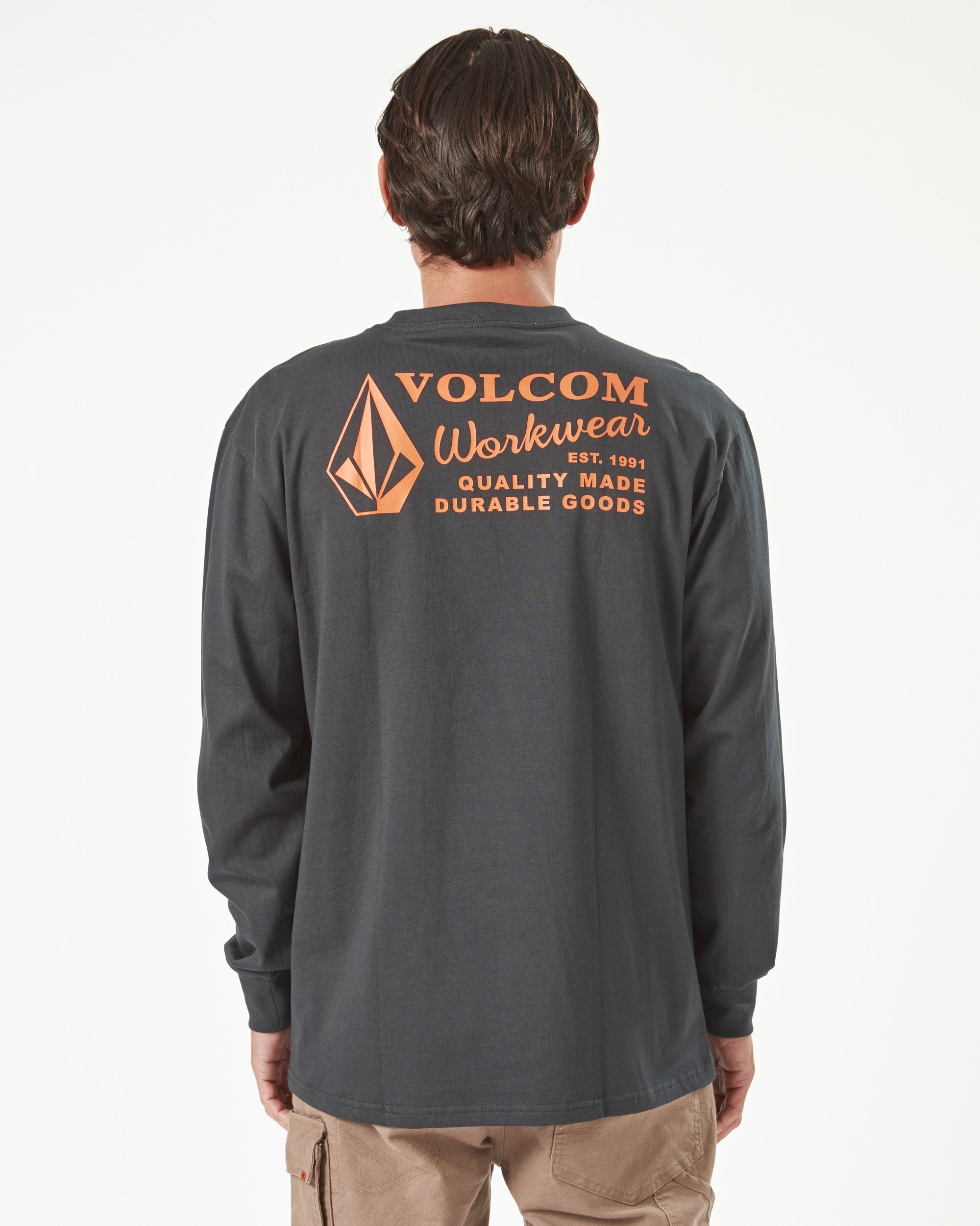 Mens Volcom Workwear Long Sleeve Tee