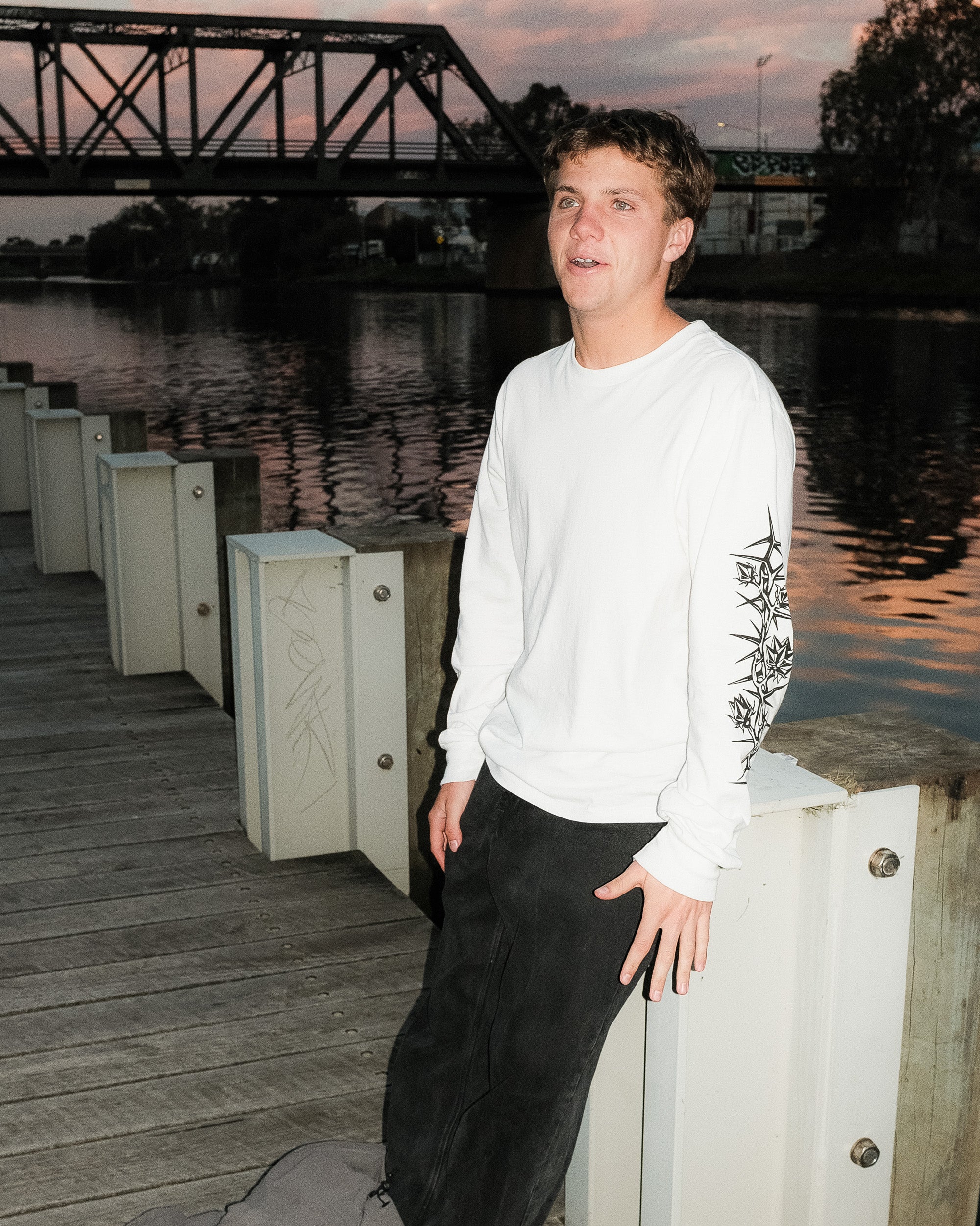 Mens Die By The Stone Long Sleeve Tee