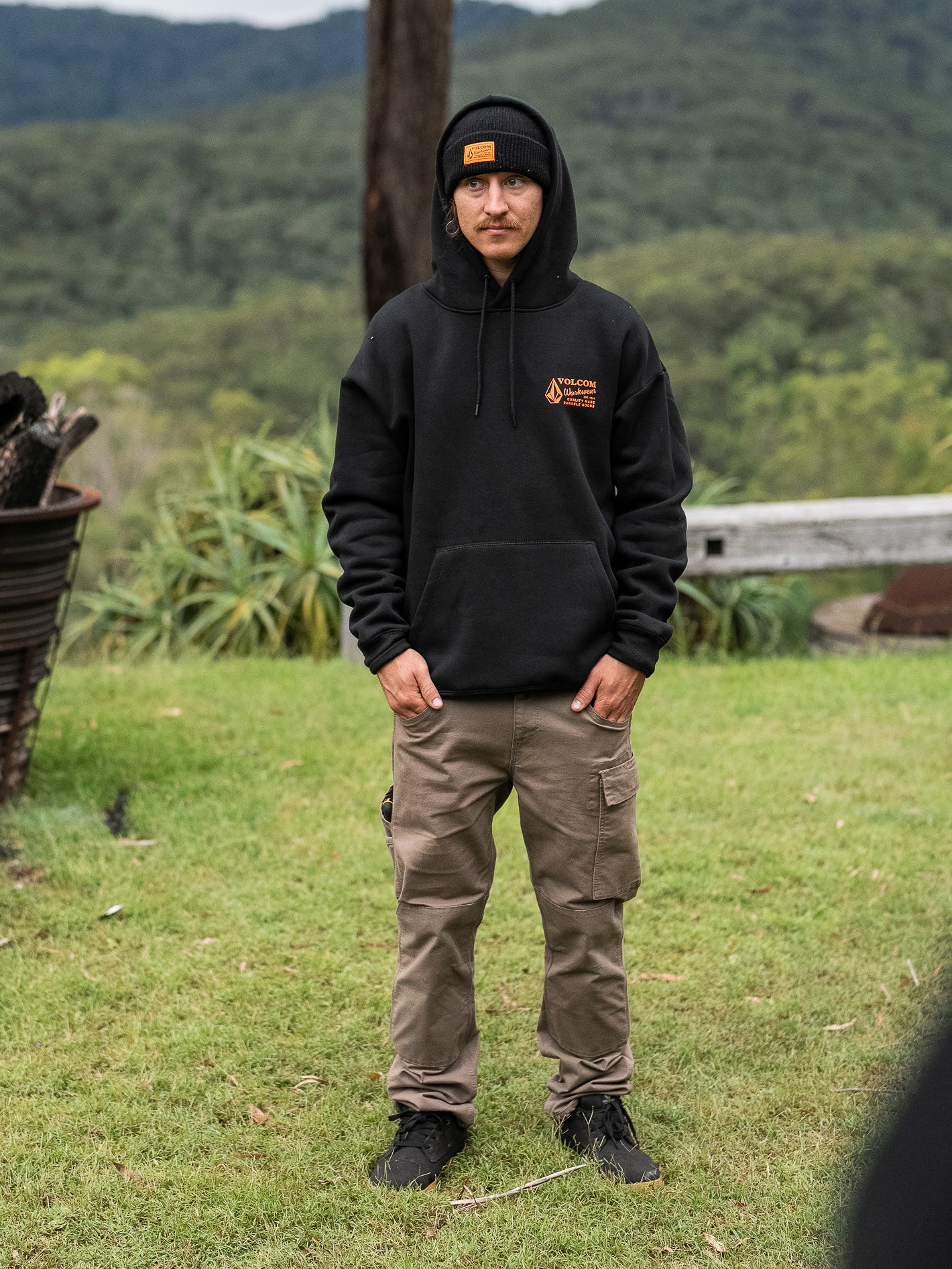 Mens Volcom Workwear Pullover Fleece