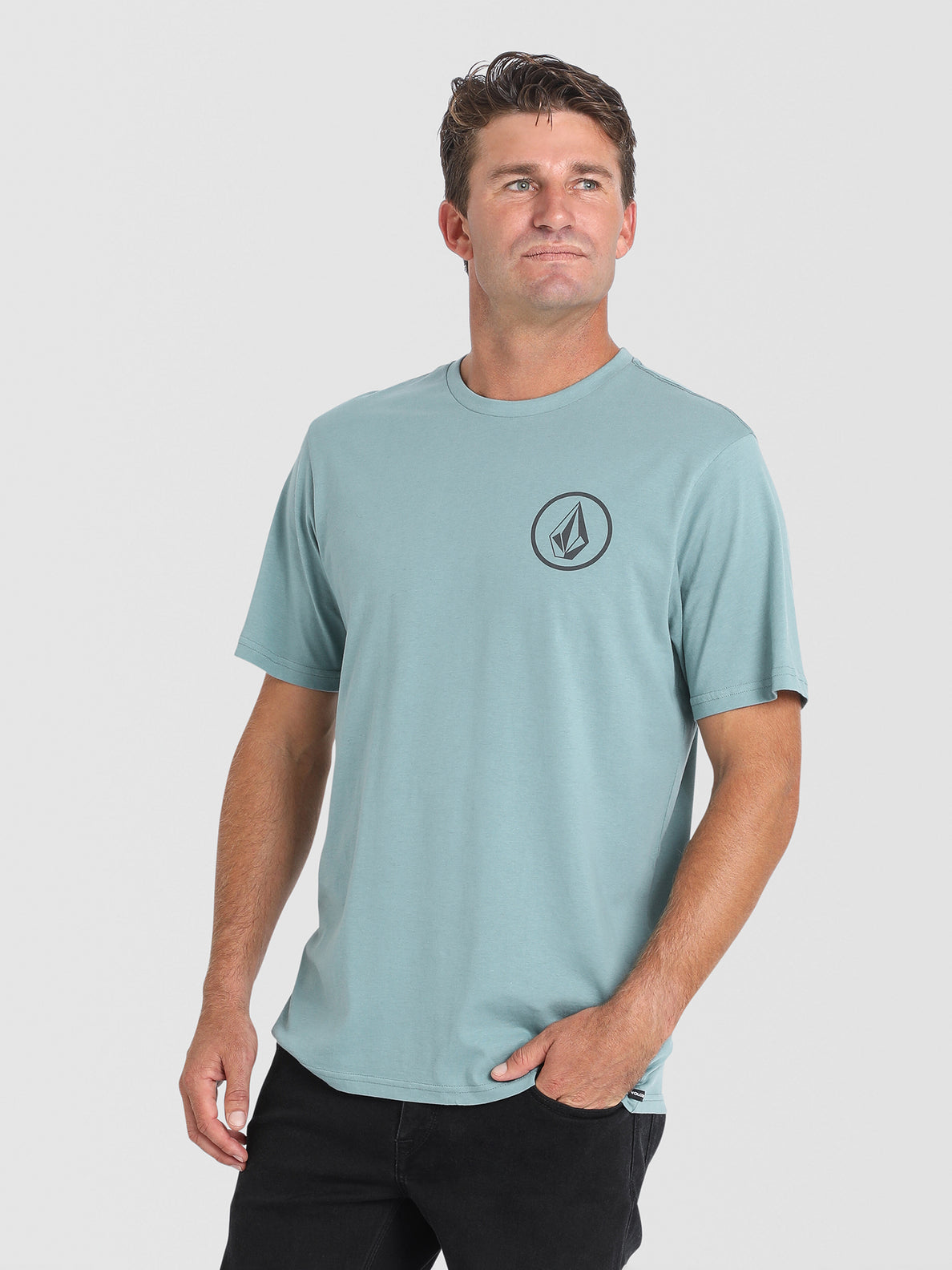Mini Circle Stone Short Sleeve T-Shirt - Agave