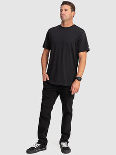 Aus Solid Short Sleeve T-Shirt - Black
