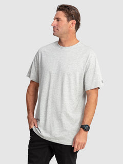 Aus Solid Short Sleeve Tee Shirt - Grey Marle