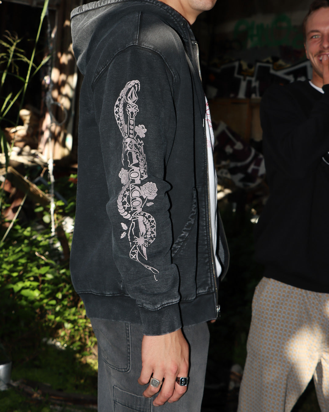 Mens Die By The Stone Zip Up Hoodie