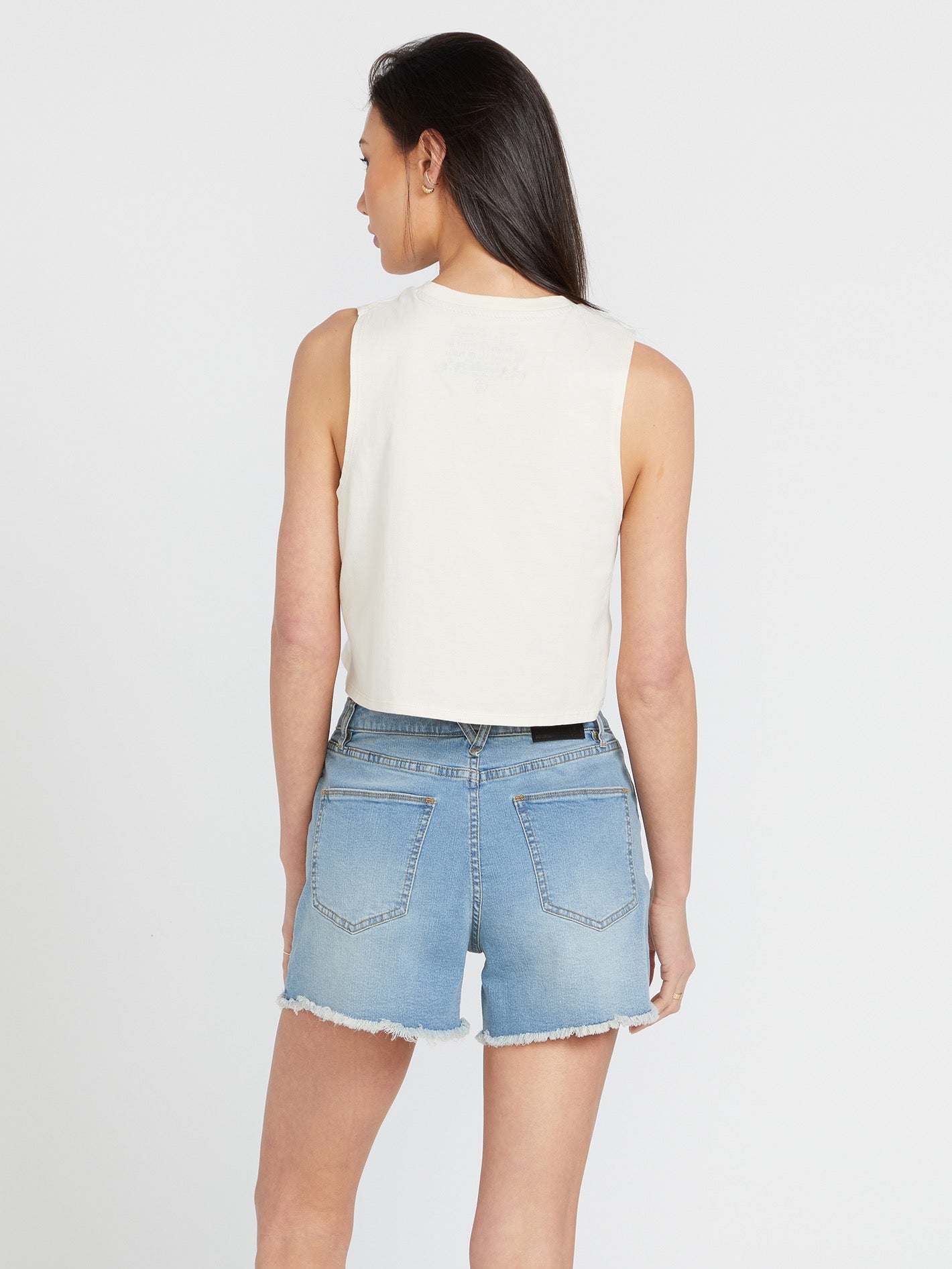 Womens Stone Step High Rise Short