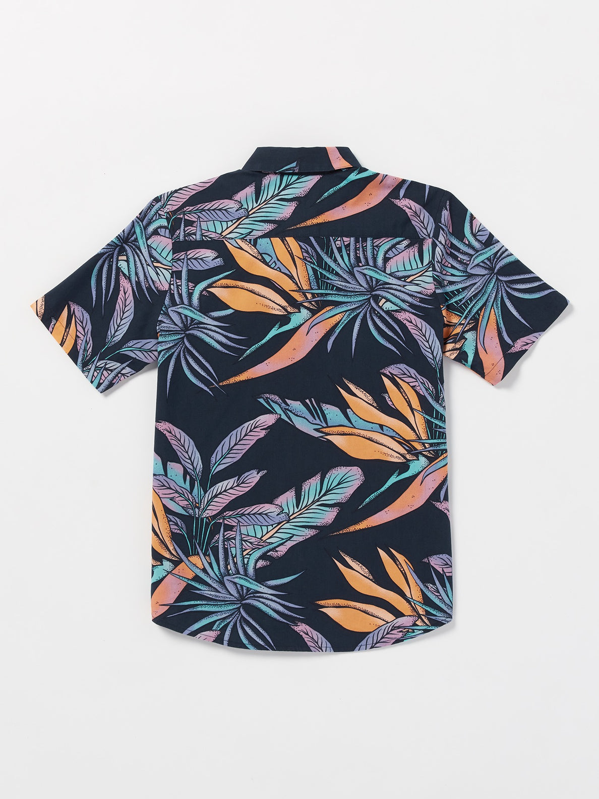 Boys Youth Indospray Floral Woven Short Sleeve Shirt - Navy