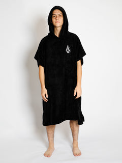 Stone Hooded Towel - Black