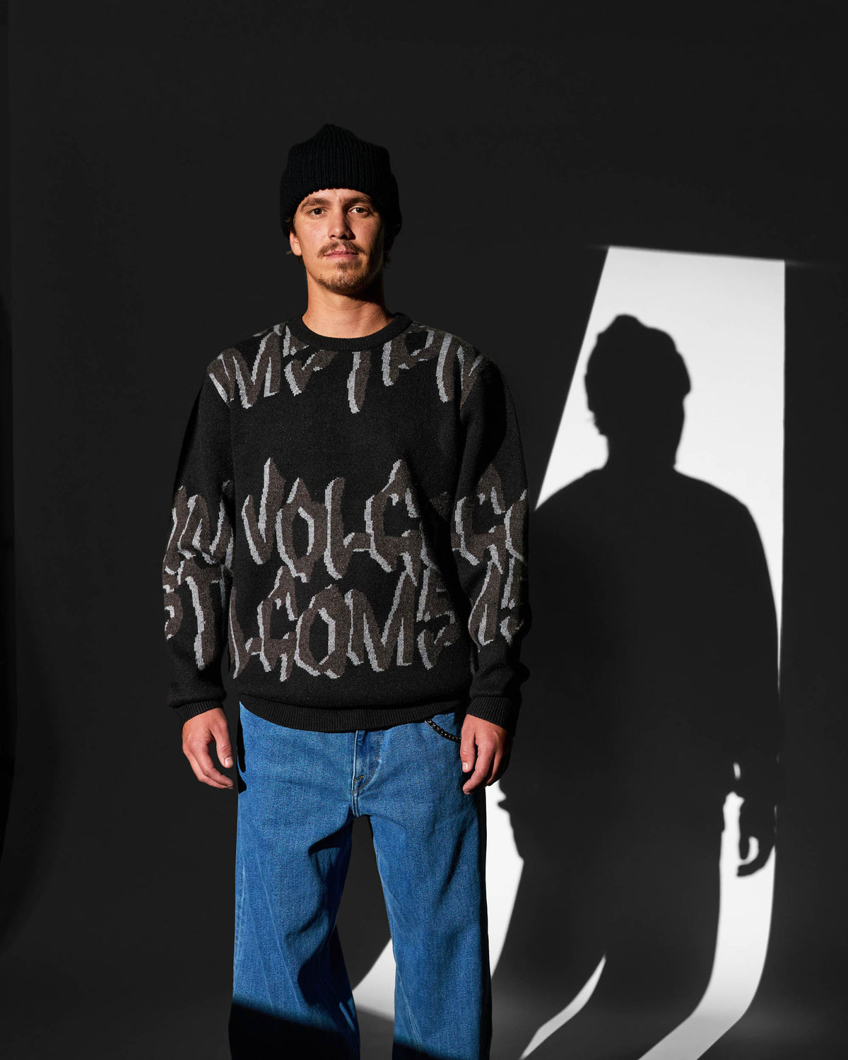 Mens Stone Jacquard Sweater