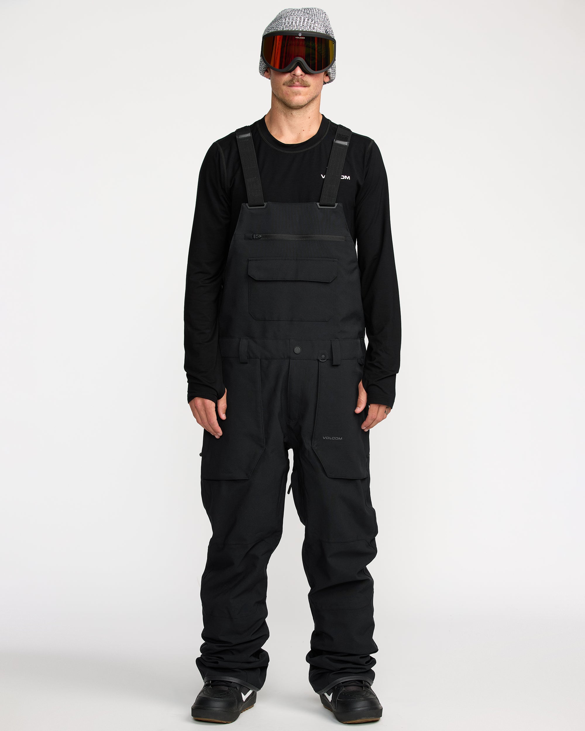 Mens Roan Bib Overall – Black – Volcom Australia