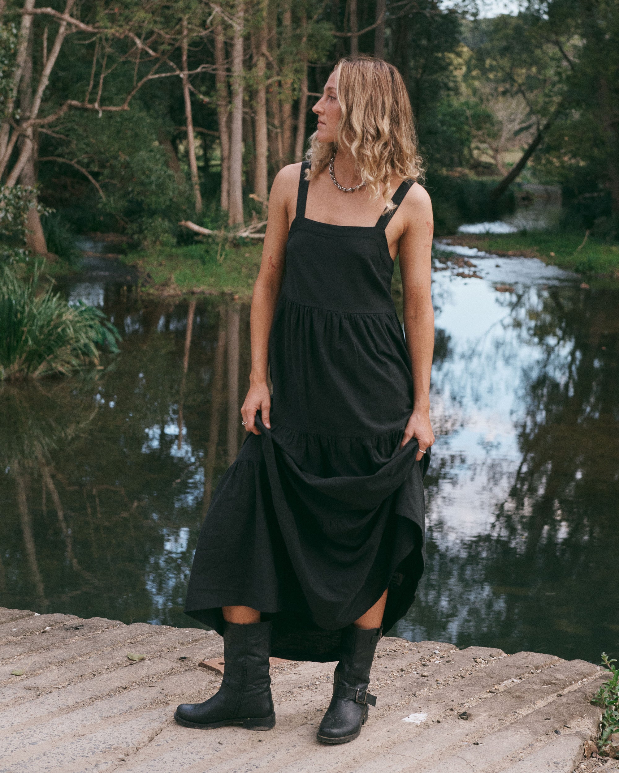 Womens Boa Maxi Dress
