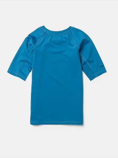 Little Youth Lido Short Sleeve UPF 50 Rashguard - Tidal Blue