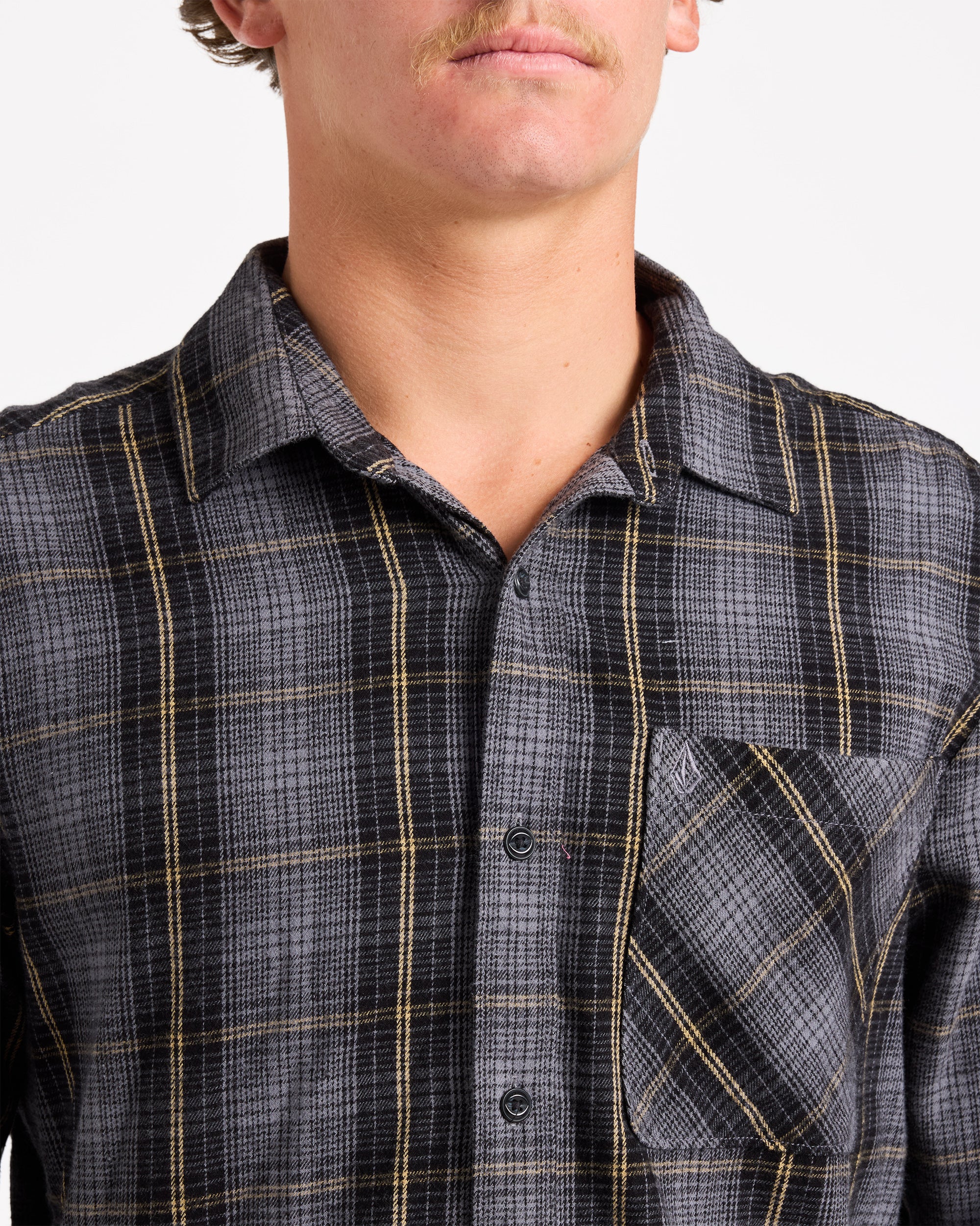 Mens Heavy Twills Flannel Long Sleeve Shirt