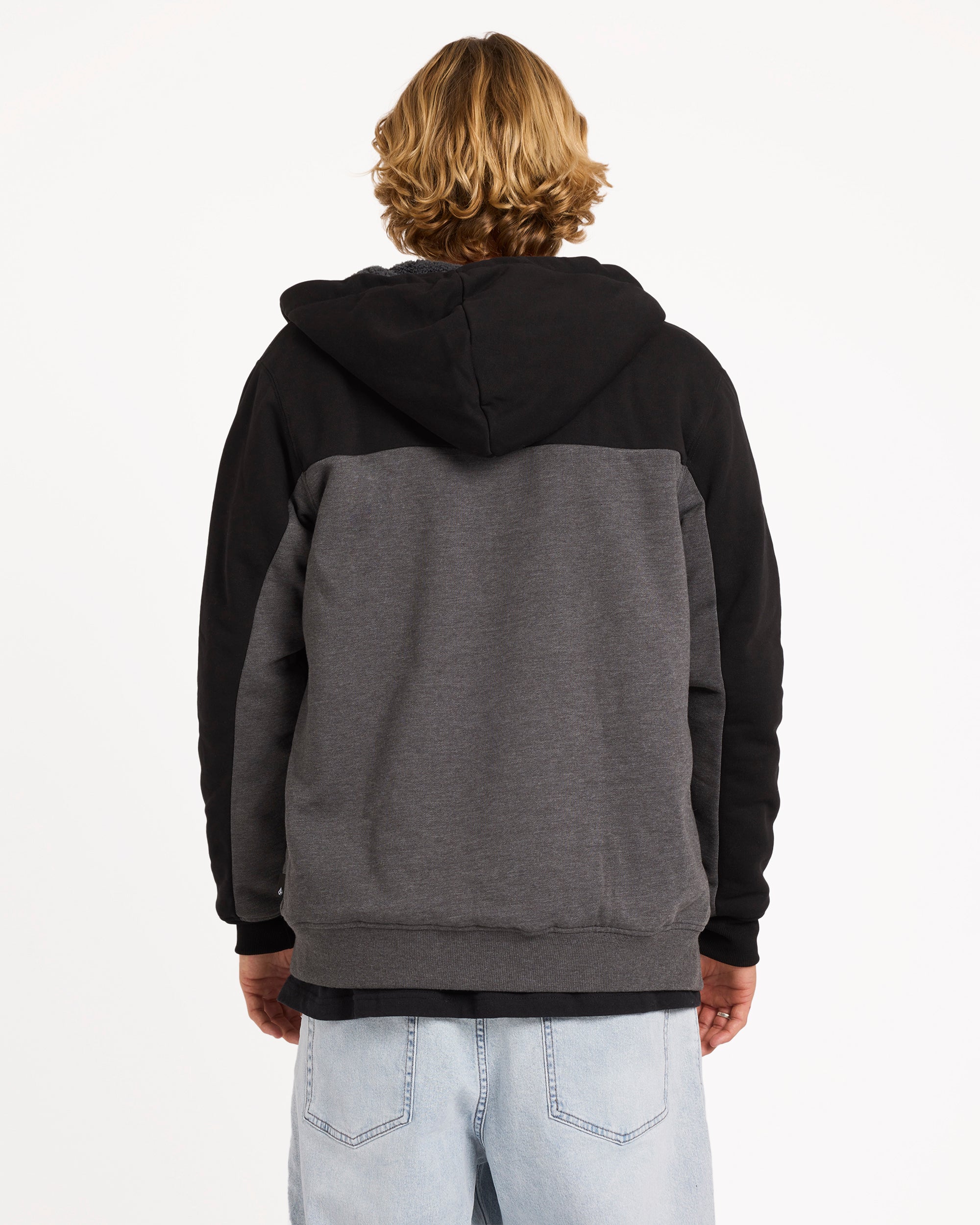 Mens Division Lined Zip Up Hoodie