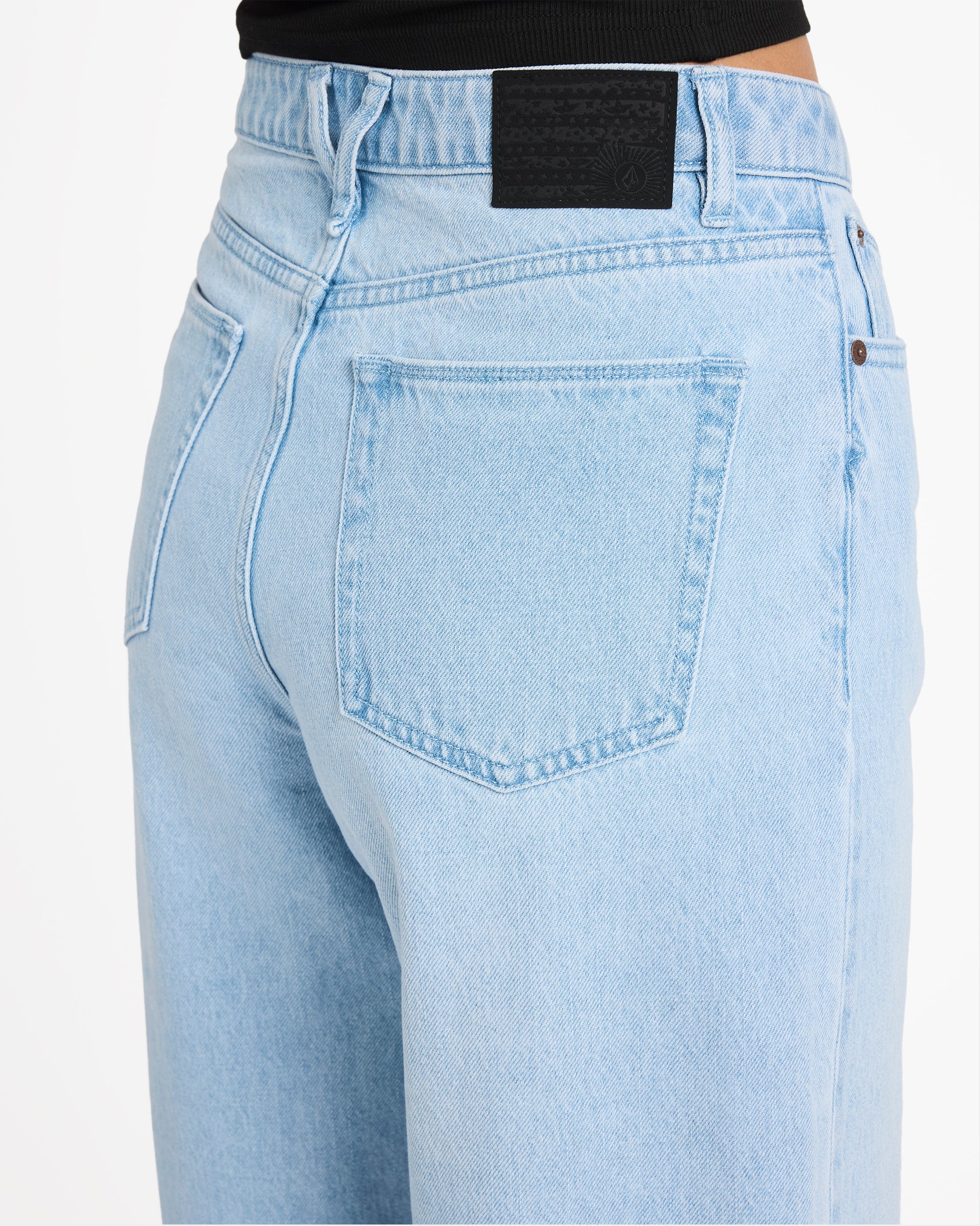 Womens Stoned Boyfriend High Rise Denim Jeans