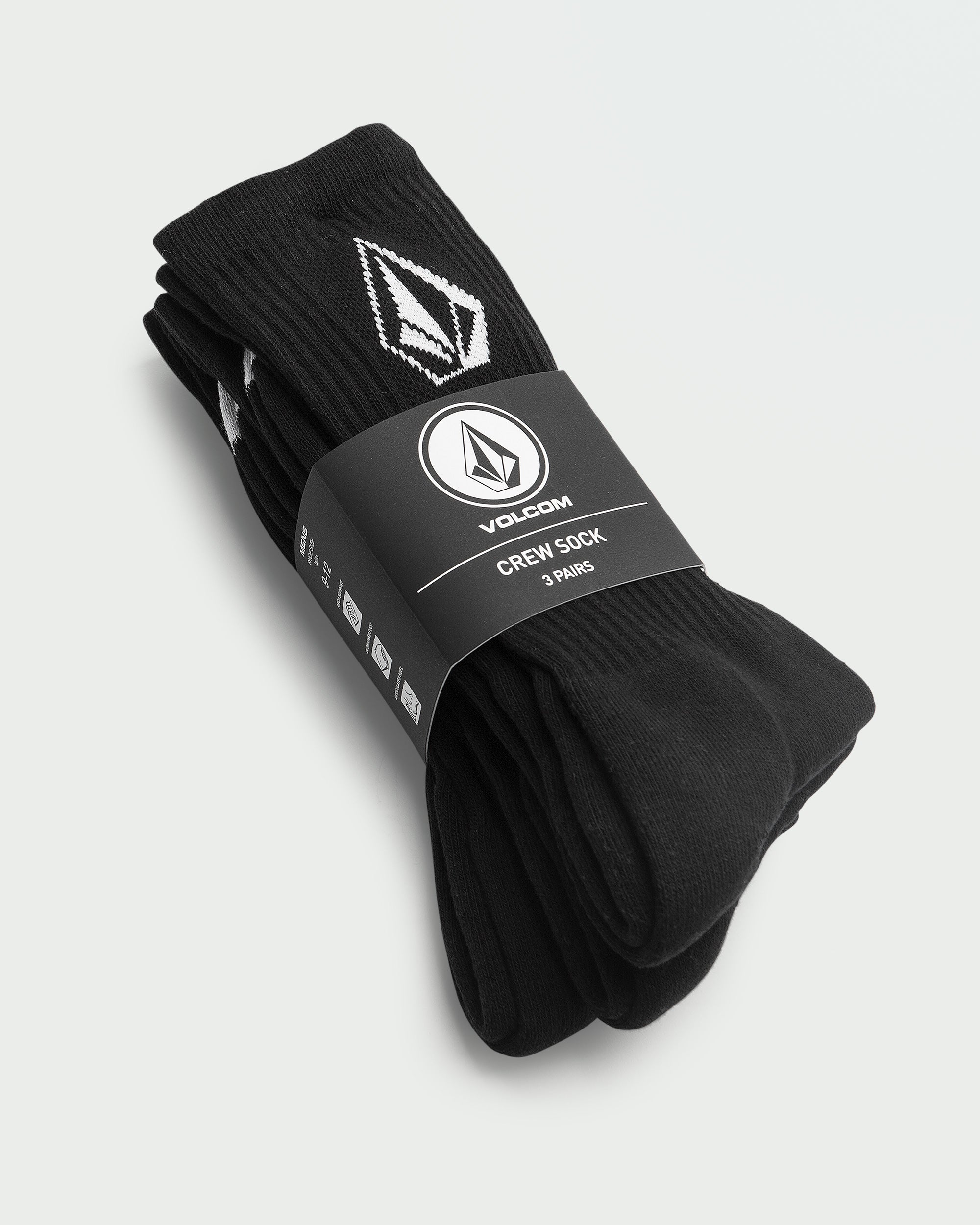 Mens Full Stone 3 Pack Crew Socks