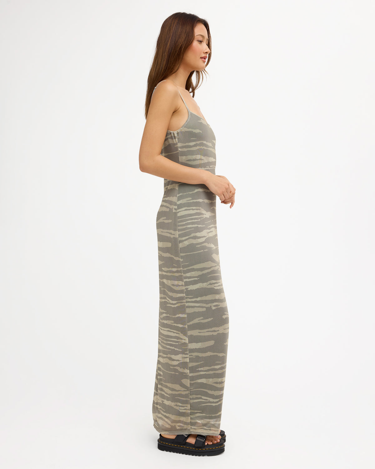 Womens Wicked Lightning Maxi Slip Dress