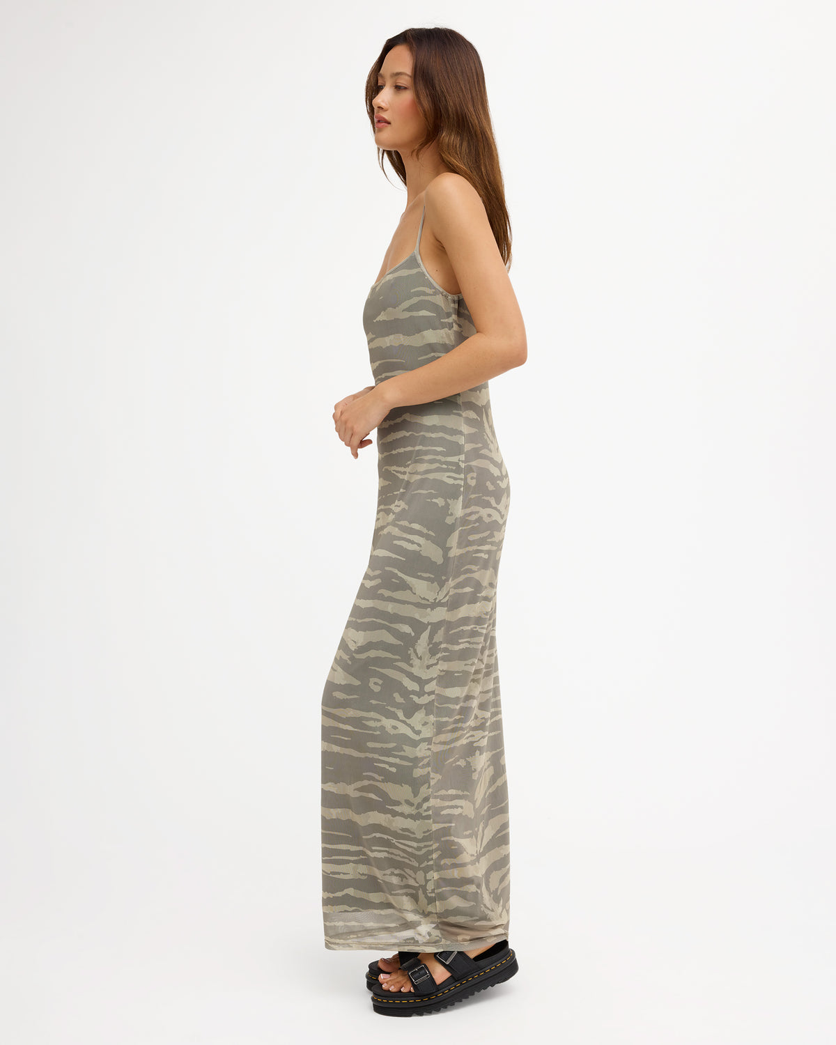 Womens Wicked Lightning Maxi Slip Dress
