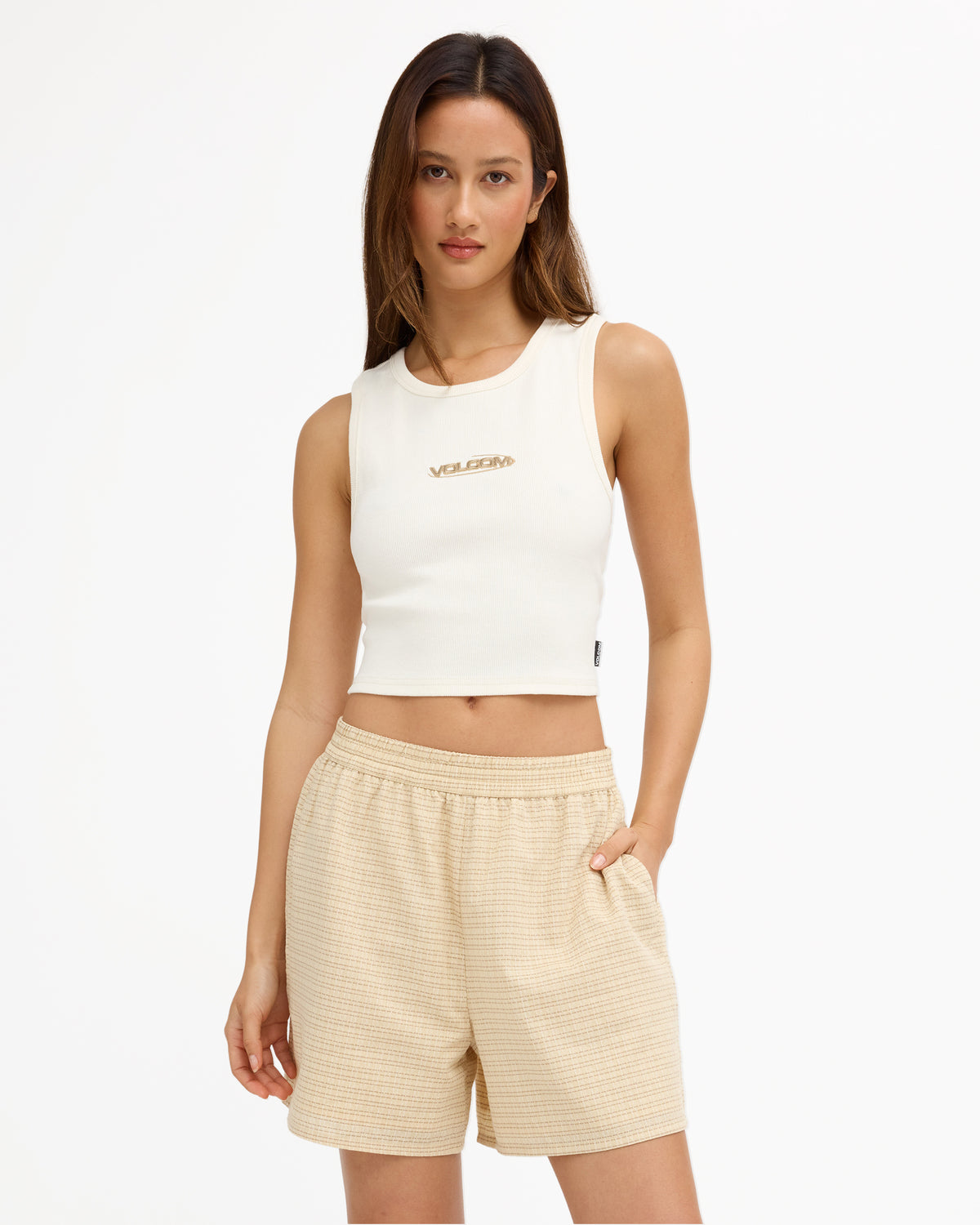 Womens Mellow Elastic Waist Shorts
