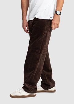 Modown Relaxed Tapered Corduroy Pant - Dark Brown (A1102309_DBR) [1]