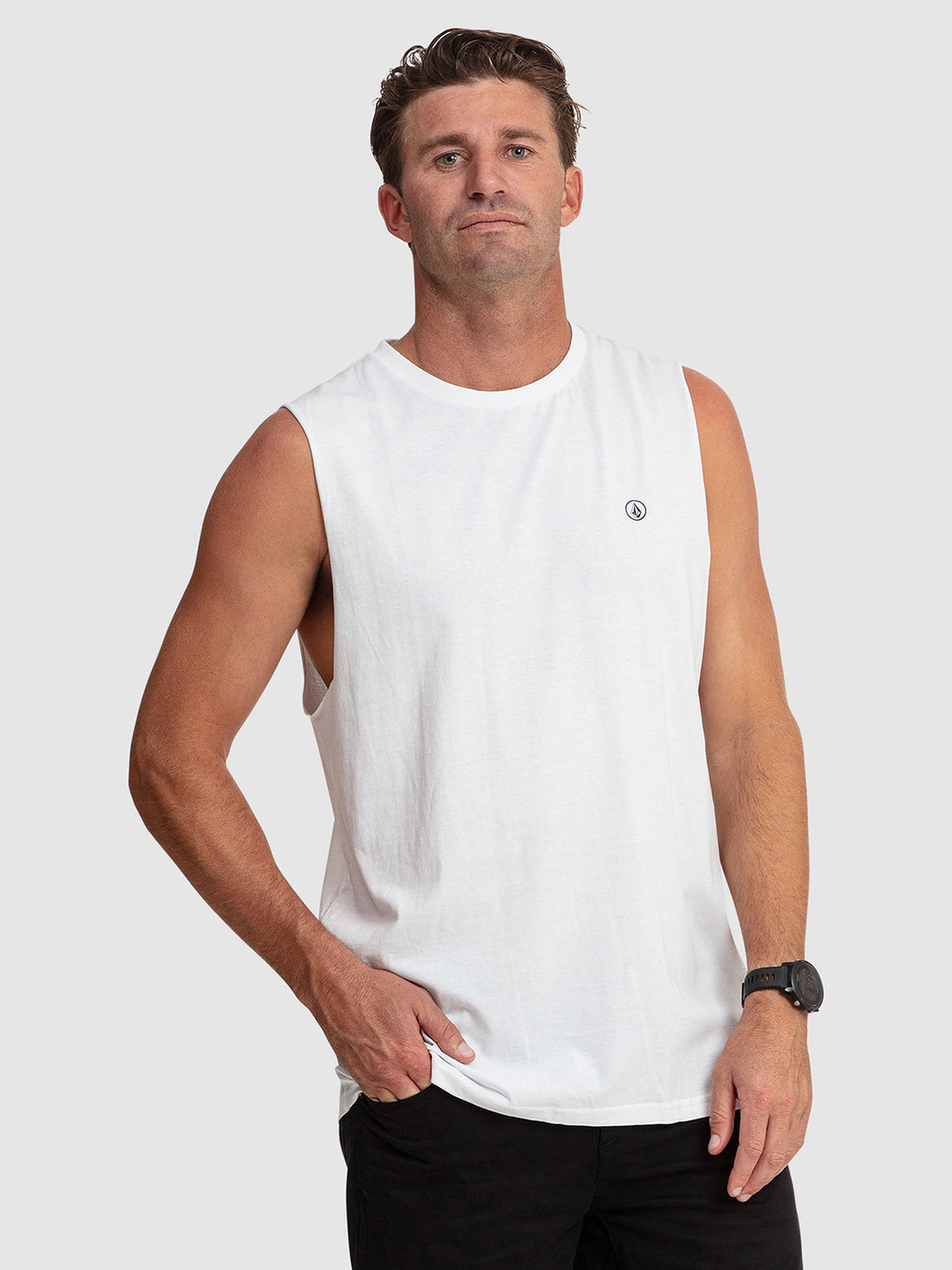 Solid Muscle Tank - White (A3732273_WHT) [F]