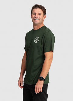 Mini Circle Stone Short Sleeve T-Shirt - Dark Green (A4302301_DKG) [1]