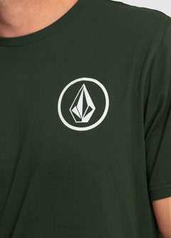 Mini Circle Stone Short Sleeve T-Shirt - Dark Green (A4302301_DKG) [2]