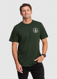 Mini Circle Stone Short Sleeve T-Shirt - Dark Green (A4302301_DKG) [F]
