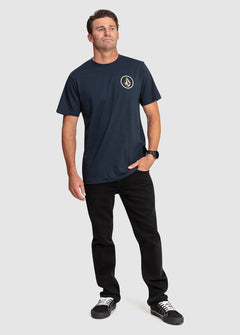 Mini Circle Stone Short Sleeve T-Shirt - Navy (A4302301_NVY) [3]