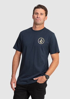 Mini Circle Stone Short Sleeve T-Shirt - Navy (A4302301_NVY) [F]