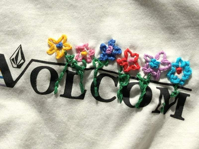 How To: Embroidered T-Shirt Tutorial - Volcom Holi-D.I.Y.'s