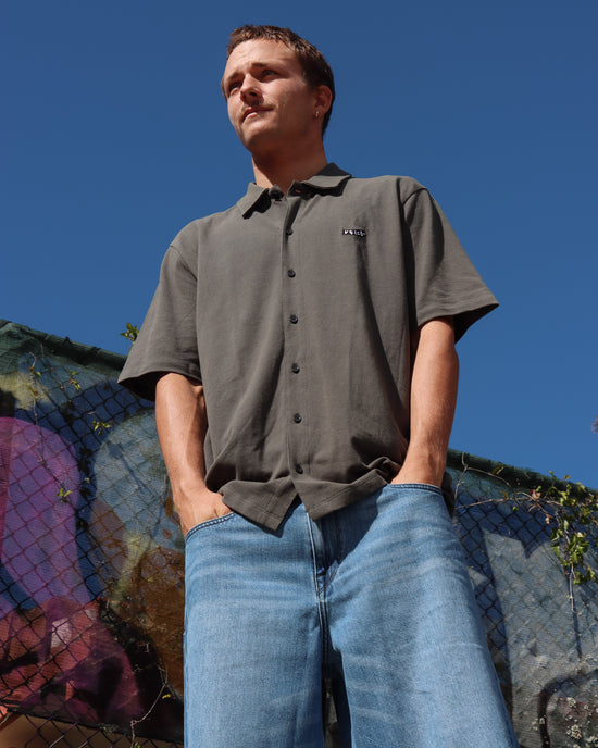 Mens Chavo Button Short Sleeve Shirt