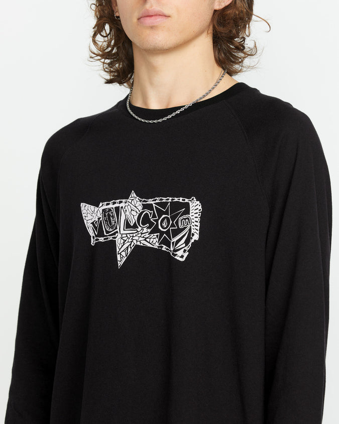 Tokyo True Sense Knit Long Sleeve Top - Black