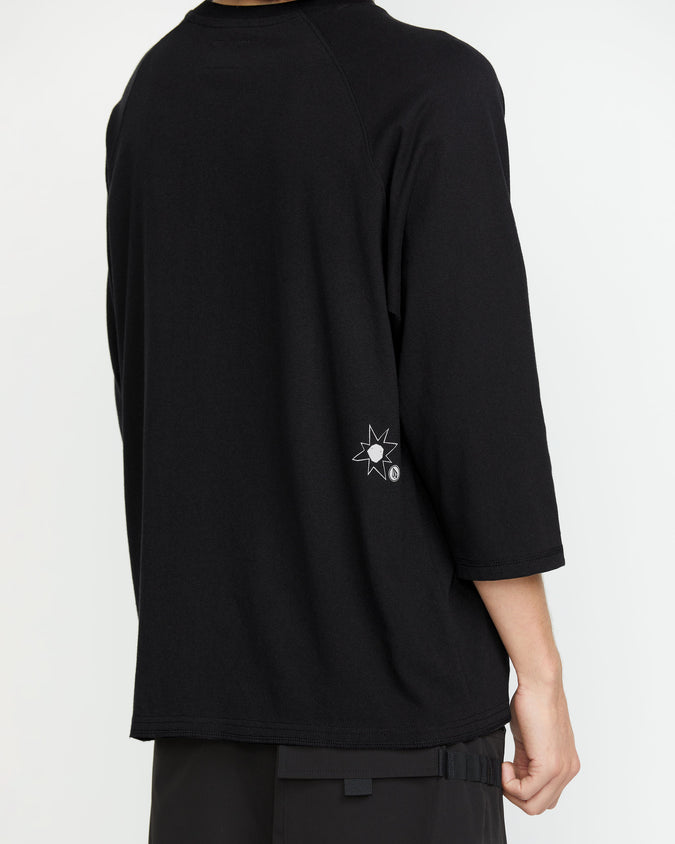 Tokyo True Sense Knit Long Sleeve Top - Black