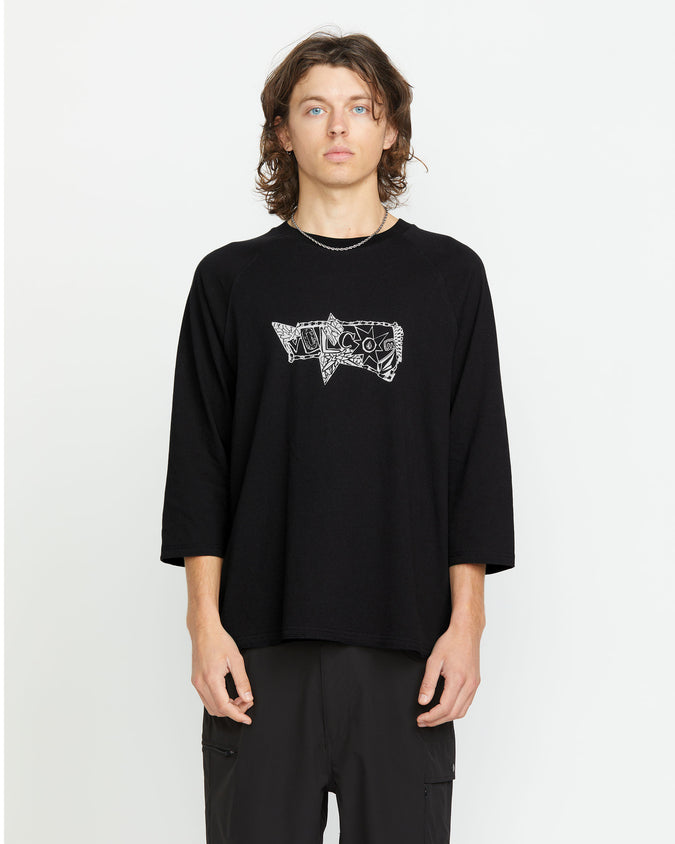 Tokyo True Sense Knit Long Sleeve Top - Black