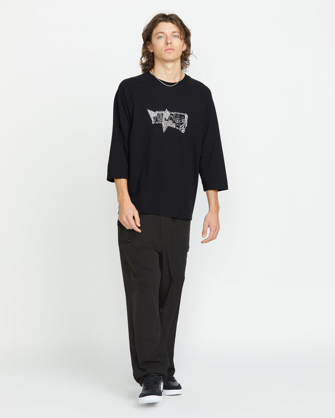 Tokyo True Sense Knit Long Sleeve Top - Black