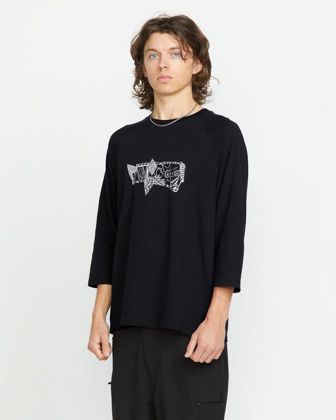 Tokyo True Sense Knit Long Sleeve Top - Black