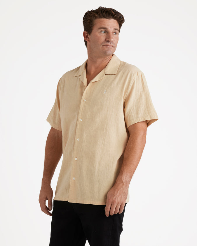 Stone Break Water Short Sleeve Shirt - Sand
