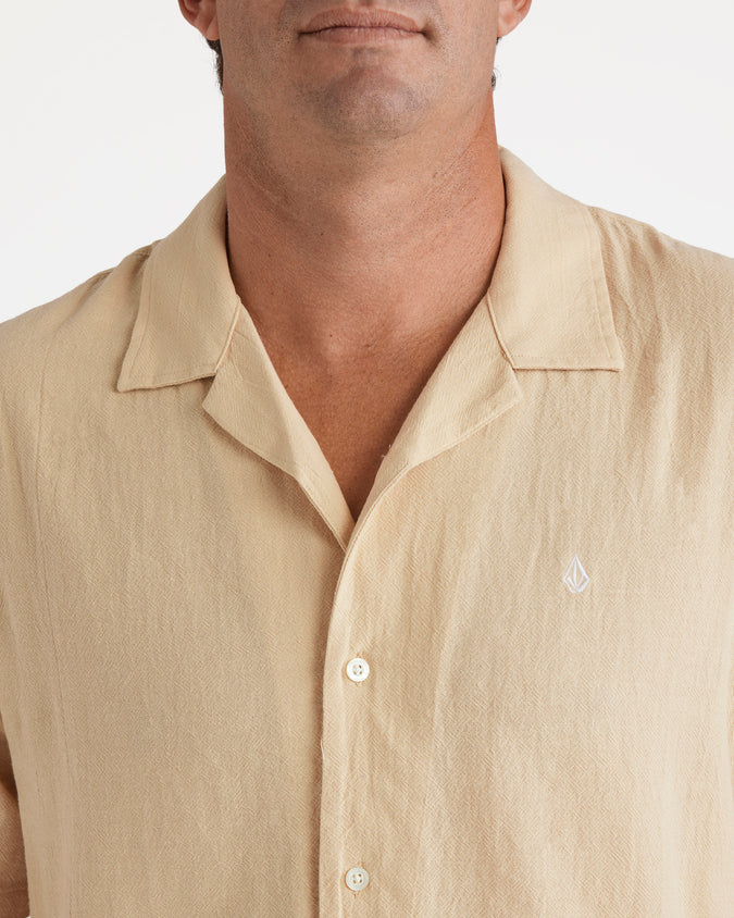 Stone Break Water Short Sleeve Shirt - Sand