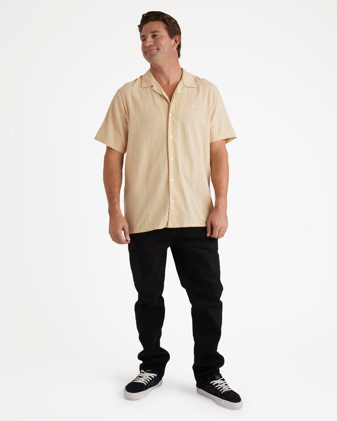 Stone Break Water Short Sleeve Shirt - Sand
