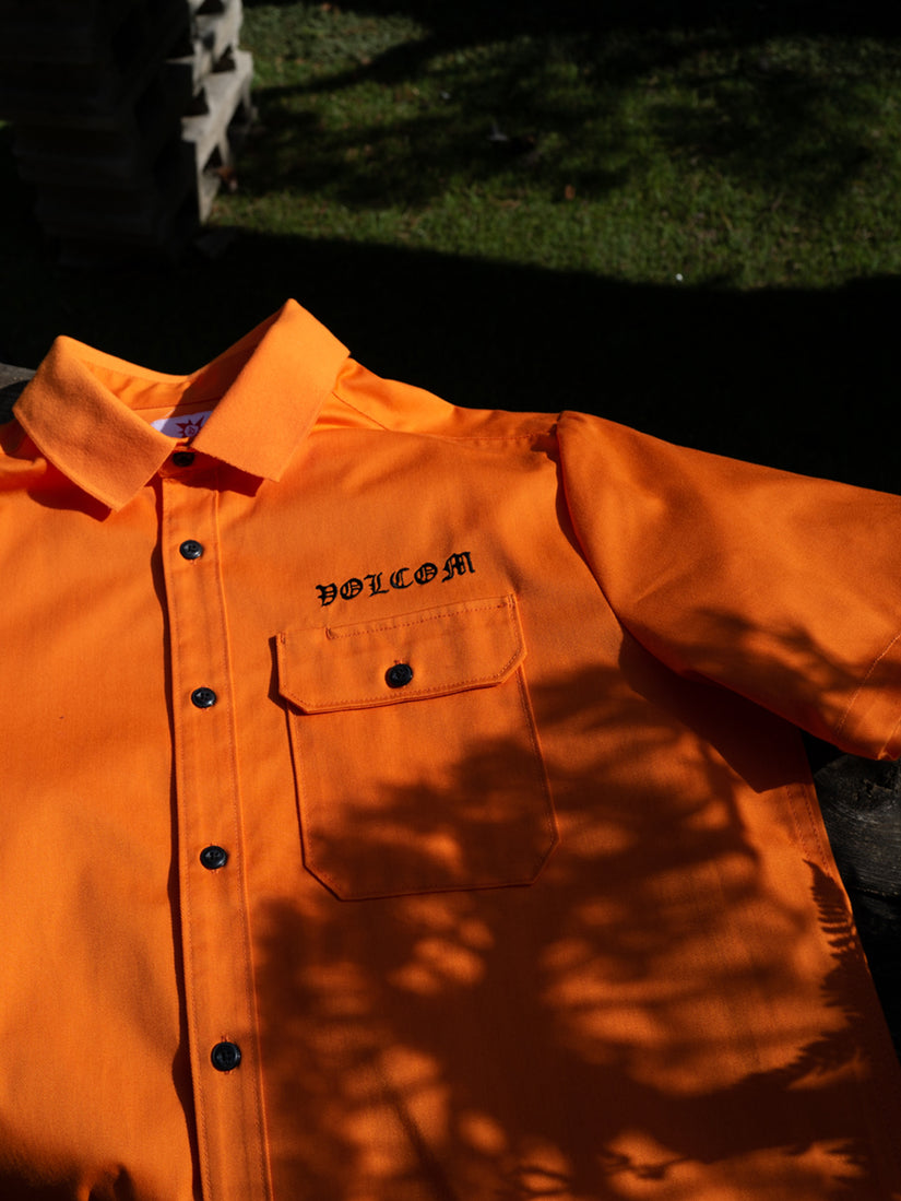 Tokyo True Featured Artist Yusuke Pocket Short Sleeve Shirt - Orange